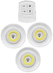 3'lü Uzaktan Kumandalı Yapışkanlı Kablosuz Led Spot Lambalar