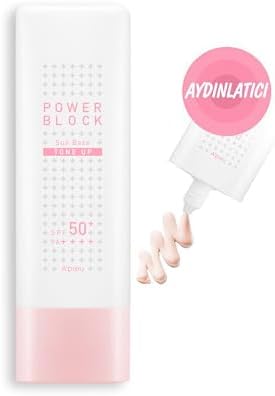 A'PIEU Power Block Pembe Ton Dengeleyici Güneş Kremi SPF50+ PA++++ 50ml