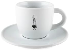 - Kahve Fincanı ve Tabağı - 80mL - İkonik Bıyıklı Adam Desenli - Porselen