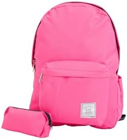 HSR Ortopedik Su Geçirmez Leptop Bölmeli Hafif Günlük ve Okul Sırt Çantası ve Kalemlik (PEMBE)