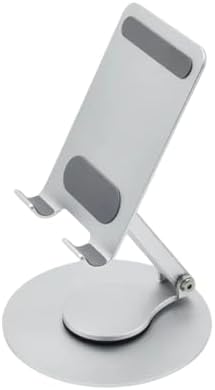 360° Döner Telefon Tablet Standı – iPad,, ve Tüm Cihazlarla Uyumlu Ayarlanabilir Masaüstü Tutucu | Yüksek Stabilite, Çok Açılı Görüntüleme Gümüş