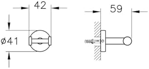 Base 200 A44102 İkili Askı, Krom