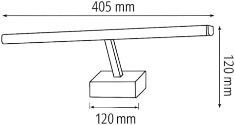 Kanarya 40 cm 8W LED Ayna & Resim Apliği Krom | 4200K Gün Işığı, 720 Lümen, IP45 Su Korumalı, 64W Eşdeğer, Açma/Kapama Anahtarlı, 220V Modern Duvar Aydınlatma Armatürü