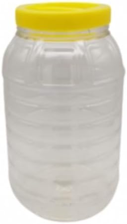 - Sarı kapaklı Şeffaf Gövde Turşu Bidonu 5 Lİtre