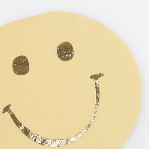 - Happy Face Icons Diecut Napkins - Mutlu Yüz Semboller Peçeteler (x16)