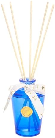 130 ml Mavi Konik Cam Şişe Bambu Çubuklu Vanilya SandalOda Kokusu