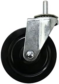 SHEPHERD donanım 9023 4-inç yumuşak kauçuk döndürülebilir Vorbau bir büyücü, 1/2 ön yapı Çap, 200-LB taşıma kapasitesi