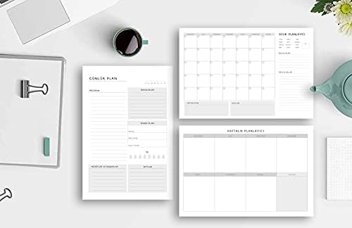 3'lü Masaüstü Planlayıcı Set (Günlük, Haftalık, Aylık Planlayıcı)