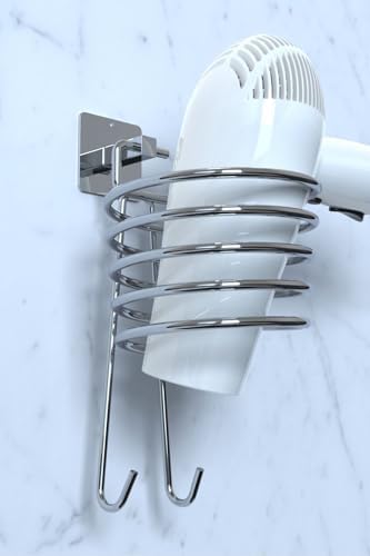 Yapışkanlı Gümüş Fön Makinesi Askısı Saç Kurutma Makinesi Tutacağı YK-710