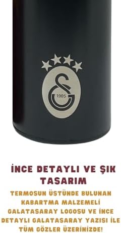 500ml Lisanslı Çift Katlı Paslanmaz Çelik Termos 8 Saat Soğuk Hediye Kutulu Siyah