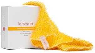 Let'scrub Süper Esnek Sarı Banyo Lifi Tüm Cilt Tiplerine Uygun Duş Lifi Unisex 20x30 Cm