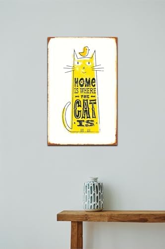 Kuşe Kağıt Duvar Posteri Cat Is Retro Drtr0040