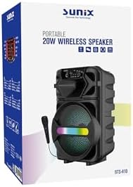 20W 2400 Mah Mikrofonlu Led Işıklı Taşınabilir Bluetooth Hoparlör BTS-410