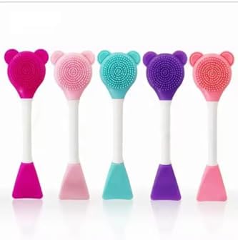 TİNEKE 3 In 1 Ayıcık Silikon Maske Sürme Peeling Ve Temizleme Firçası Silikon Maske Spatulası