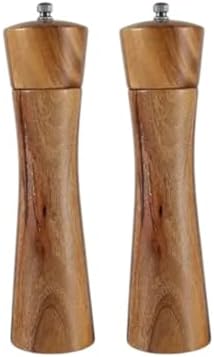 Akasya Komple Ahşap Gövdeli Tuz Karabiber Değirmeni Baharat Öğütücüsü 21 Cm - 2 Adet - 396