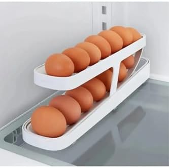 2 Katlı Otomatik Buzdolabı Yumurta Standı Yumurtalık Rafı Saklama Kabı Buzdolabı Organizer