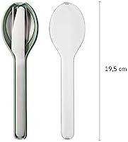 - 3 Parçalı Ellipse Çatal Bıçak Takımı - Yolculuk İçin Seyahat Kılıflı Set - Bıçak, Çatal ve Kaşık - Paslanmaz Çelik - Blue