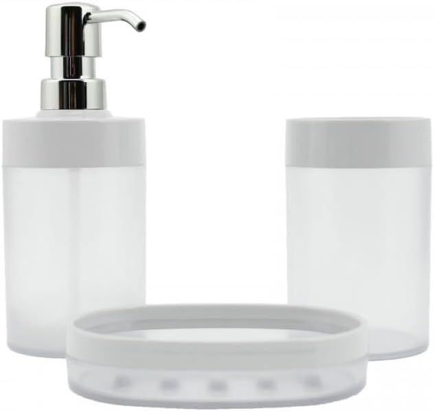 3 Parça Banyo Seti, Sabunluk ve Fırçalık, Üst Kalite Banyo Aksesuarı