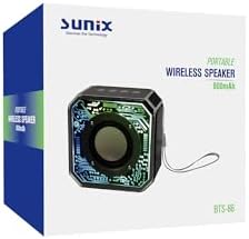 800 Mah Kablosuz 5.2 Ledli Taşınabilir Bluetooth Hoparlör Beyaz BTS-86