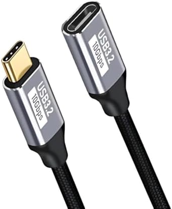 1MT 100W 5A 10Gbps Type C Uzatma Kablosu, Şarj, Data ve Görüntü Aktarmalı Çevirici Kablo