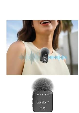 MC12 Tekli Yaka Mikrofonu, Kablosuz, Tak Çalıştır, Profesyonel Ses Kaydı, Siyah