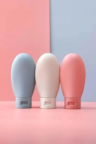 Seyahat Tipi Doldurulabilir Krem Şampuan Kutusu 3'lü Set, Sızdırma Yapmaz İskandinav Stili Seyahat Şampuan Krem Taşıma Şişesi 3 Adet