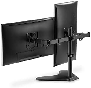 Monitör tutucu - ayak - 2 monitör - 32 inçe kadar - 2X 8 kg'a kadar - VESA 75x75, 100x100 - siyah