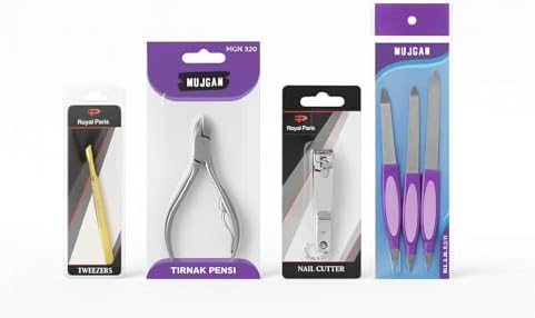 6 lı Tırnak Bakım Seti, Manikür ve Pedikür Set, Tırnak Makası, Pens, Törpü, Cımbız, Kişisel Bakım Seti.