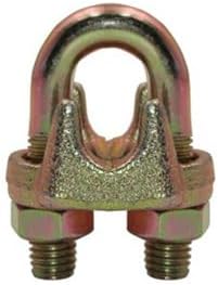 Çelik Halat Kelepçesi 6mm A Tipi, Sarı Paslanmaz Galvaniz Kaplama (12 Adet)