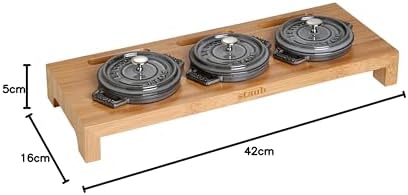 Ahşap 3'lü Mini Tencere Standı