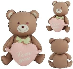 Retro Oturan Kalpli Ayi Folyo Balon, Pembe