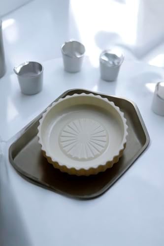 3 Parça Sert Plastik Banyo Seti/Sıvı Sabunluk, Diş Fırçalık ve Katı Sabunluk-Krem