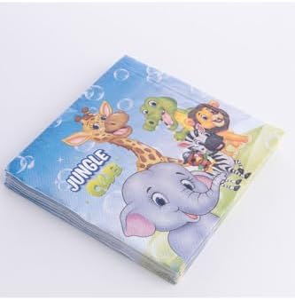 Jungle Club temalı 20 adet peçete, 33x33 cm