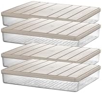 - Nora 4'lü 2.5 Litre Büyük Boy Ekru Saklama Kabı