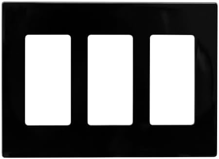 80311-SE 3-Gang Decora Plus Duvar Plakası Vidasız Geçmeli Montaj, Siyah