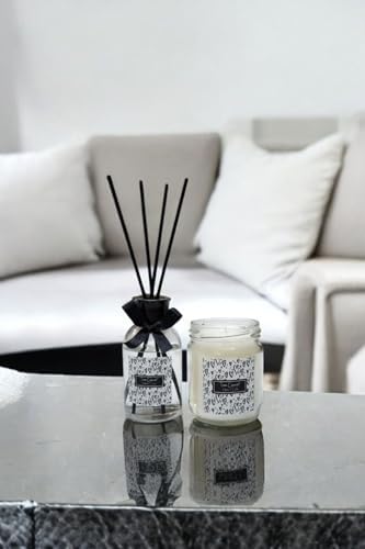 Vanilya Kokulu Kavanoz Mum ve 100 ML Oda Kokusu Seti