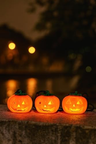 Bayramı Halloween Pilli Balkabağı Kolye 3 lü