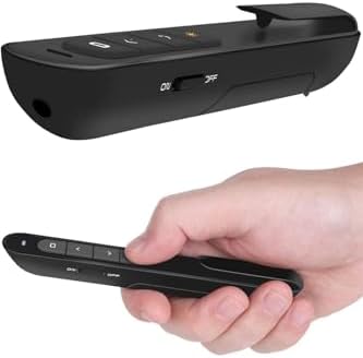 Kablosuz Projeksiyon Lazer Sunucusu Sunum Kumandası (kılıf Hediyeli) Siyah