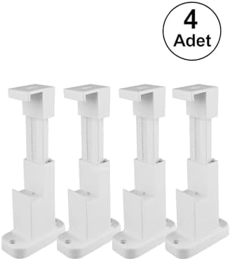 Perde Rayı Korniş L Ayak Montaj Aparatı, Duvara Uyumlu, Ayarlanabilir, 2 ve 3 Raylı Kornişler İçin, Sert Plastik Malzeme, Pratik Montaj (6 Adet)