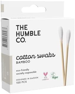 The Humble Co. Humble Brush Bamboo Cotton Swabs%100 Ekolojik Kulak Çubuğu 100 Adet White