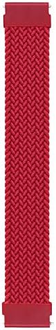 Venu 3 için Kordon, (Large Size, 165mm) Braided Solo Loop Band [Venu 3 ile Uyumlu Kordon - Kırmızı]