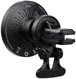 hkm tech MAG 15W kablosuz hızlı şarj, MagSafe Uyumlu Mıknatıslı Araç İçi Telefon Tutucu ve Şarjı