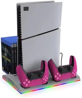 TP5-3570 PS5 Soğutucu Organizatör 2 Fanlı Stand Kol Şarj Edici Stand 3 USB Hub Kulaklık platstation Standı