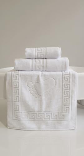 3'lü Havlu Set-1 Adet El 50x90, 1 Adet Banyo 70x140 1 Ayak Adet 50x70