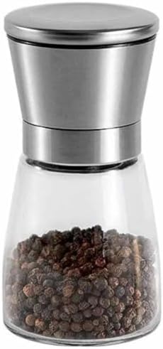 Tuz & Biber Değirmeni Çelik Kapak - Cam Hazne 13 cm (CSM-130)