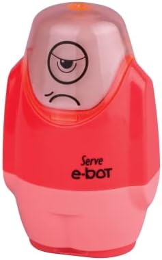 E-BOT SİLGİLİ KALEMTIRAŞ FOSFORLU KIRMIZI 4LU SET