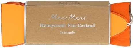 - & Orange Stripe Honeycomb Garland - Siyah & Turuncu Petekli Asılan Süs