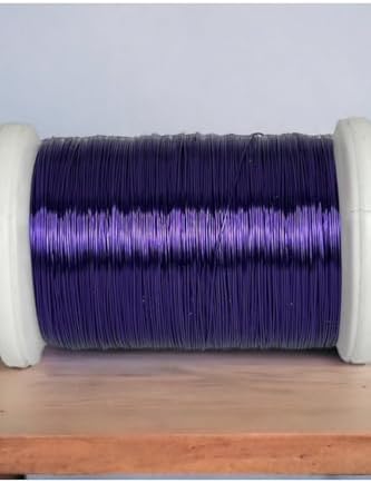 filografi 0.30mm (100gr - 150m) Bakır Üstü Gümüş Kaplı Parlak Mor Renkli Filografi Teli