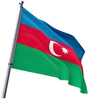 ZC Bayrak Azerbaycan Bayrağı 70x105 Cm Raşel Kumaş Dijital Baskı
