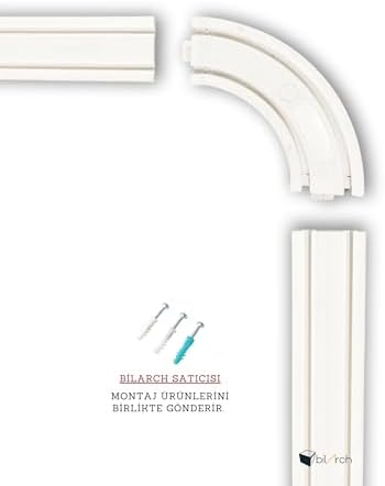 2 Raylı Perde Rayı Korniş 90° Dönüş Köşe Aparatı